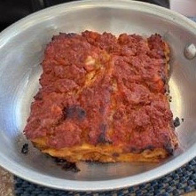 Tray of Bolognese.