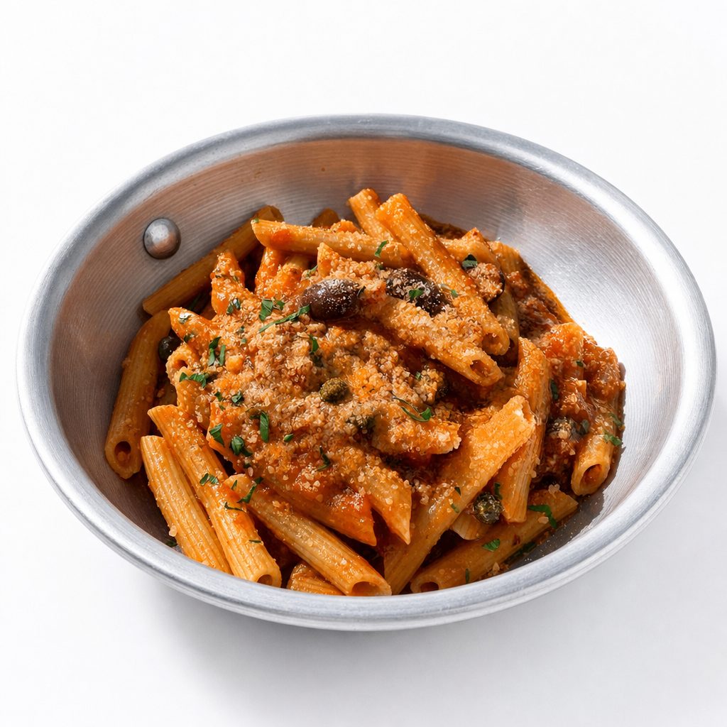 Penne Puttanesca (V).