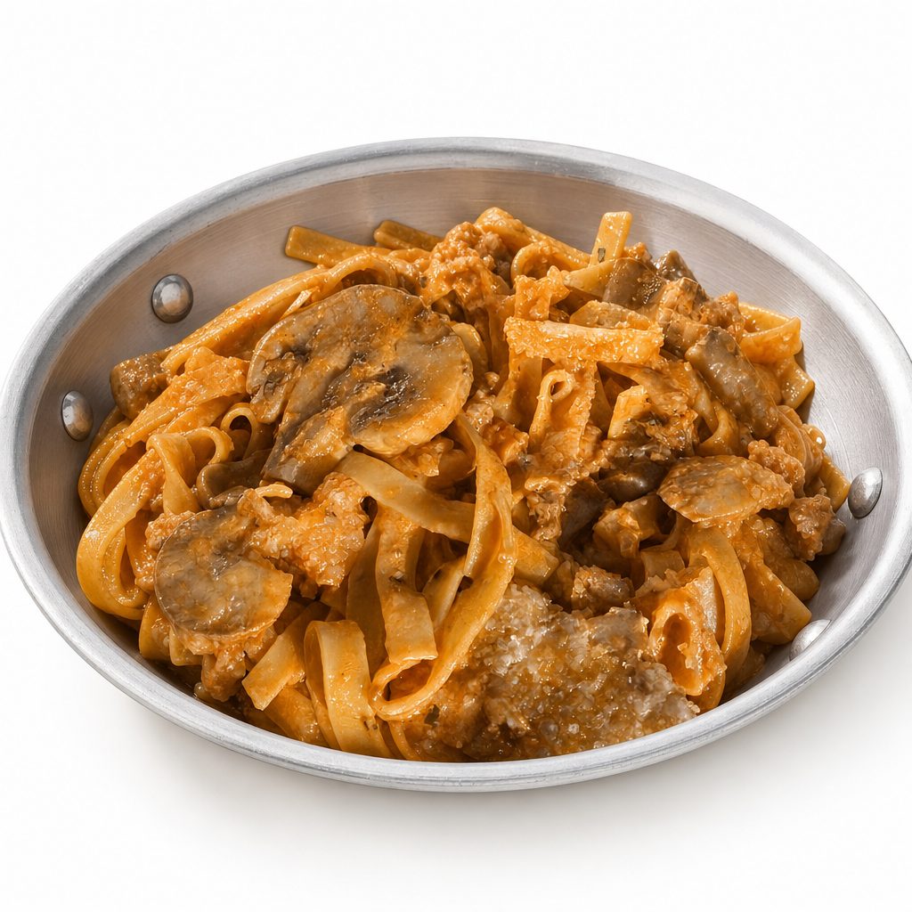 Fettuccine con Ragu.