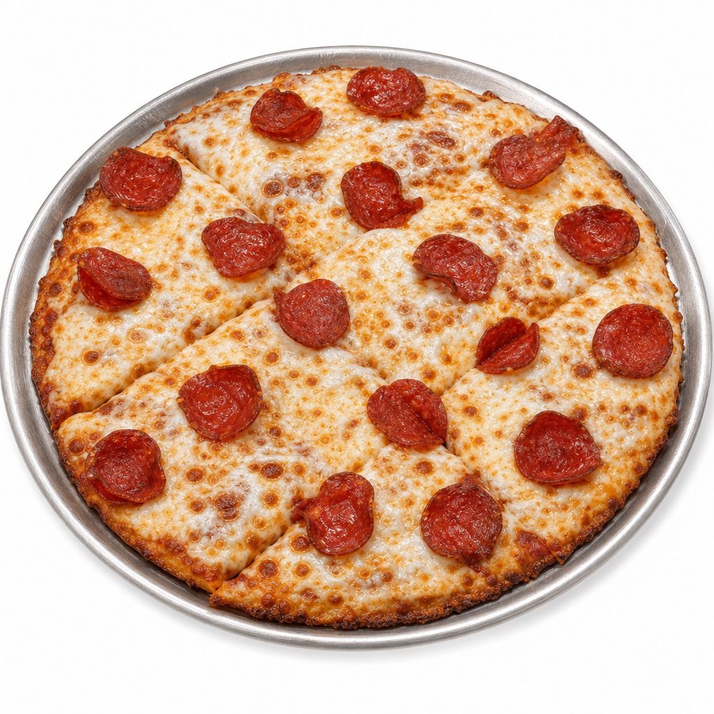Pepperoni, Sicilian Style Pizza.