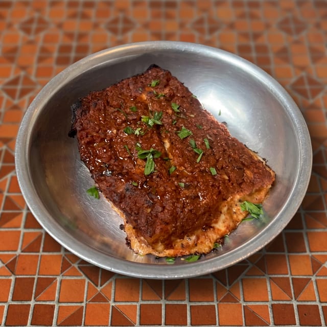 Sicilian (Spicy) Eggplant Lasagna (v).